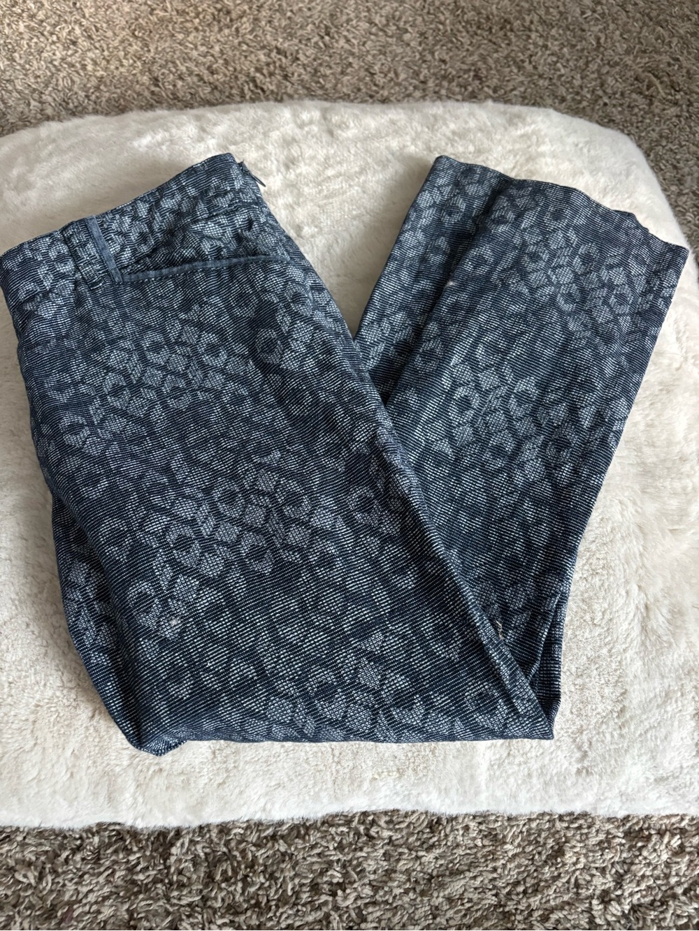 Women's anthropology cartonnier   crop Navy Patterned charlie tousers  4